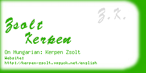 zsolt kerpen business card